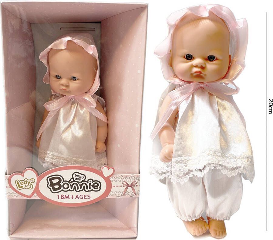 Merkloos Sans marque Babypop met kapje Schattige speelgoed Rebornbabypop Bonnie 20CM