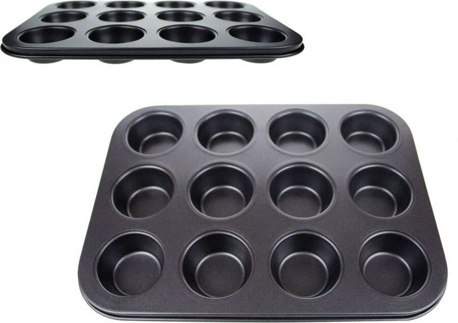 Merkloos Sans marque Bakvorm muffins 12 stuks diameter muffin 4.5 cm