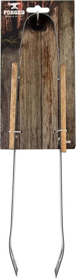 Merkloos Sans marque BBQ Tang 33cm Hout Metaal Barbecue
