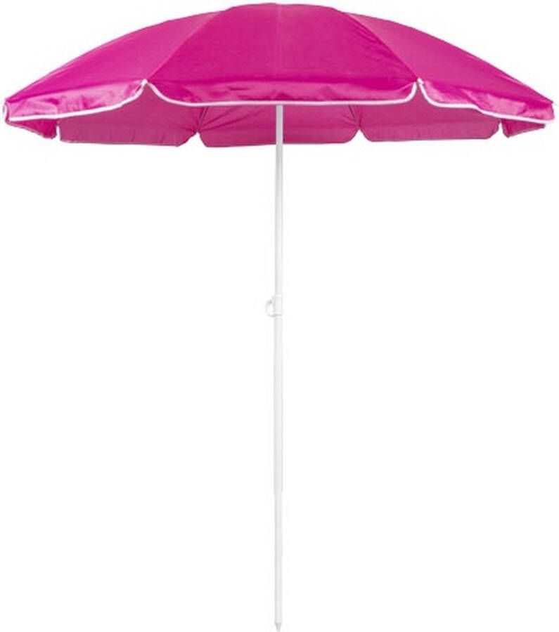 Merkloos Roze Strand Parasol Van Nylon 150 Cm Parasols