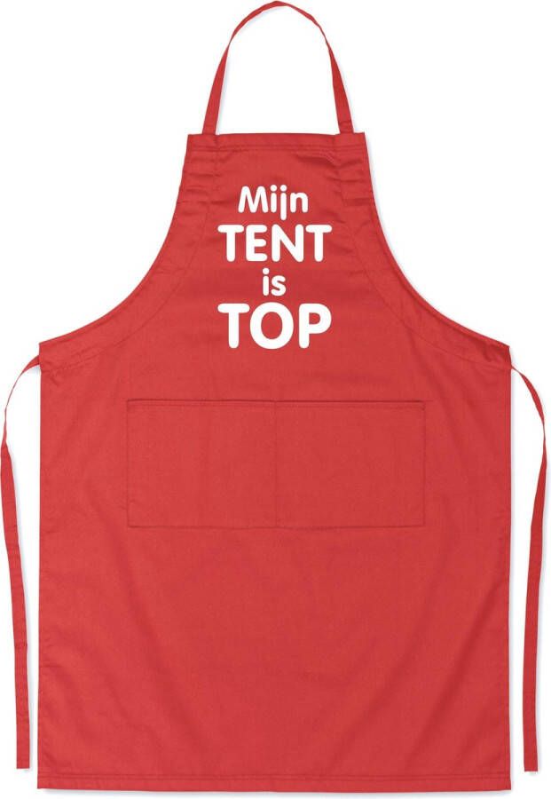 Merkloos Sans marque Benza Schort Mijn Tent is TOP Grappige Leuke Mooie Luxe Keukenschort Rood