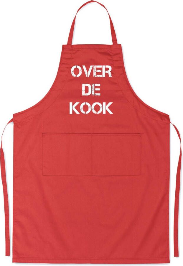 Merkloos Sans marque Benza Schort Over de kook Grappige Leuke Mooie Luxe Keukenschort Rood