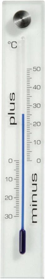 Merkloos Sans marque Binnen buiten thermometer transparant van glas 4 x 26 cm -Binnen buitenthemometers Temperatuurmeters