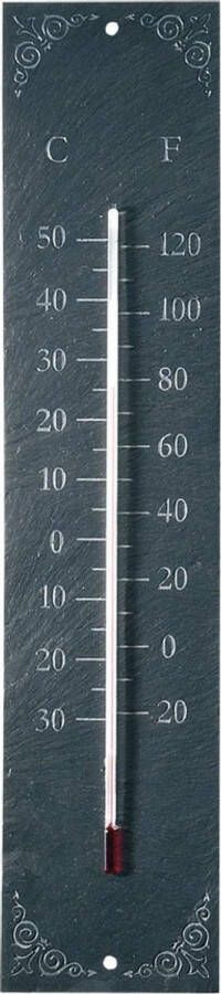 Merkloos Sans marque Binnen buiten thermometer van leisteen 45 cm Buitenthermometers Klassieke leistenen tuinthermometer celsius fahrenheit