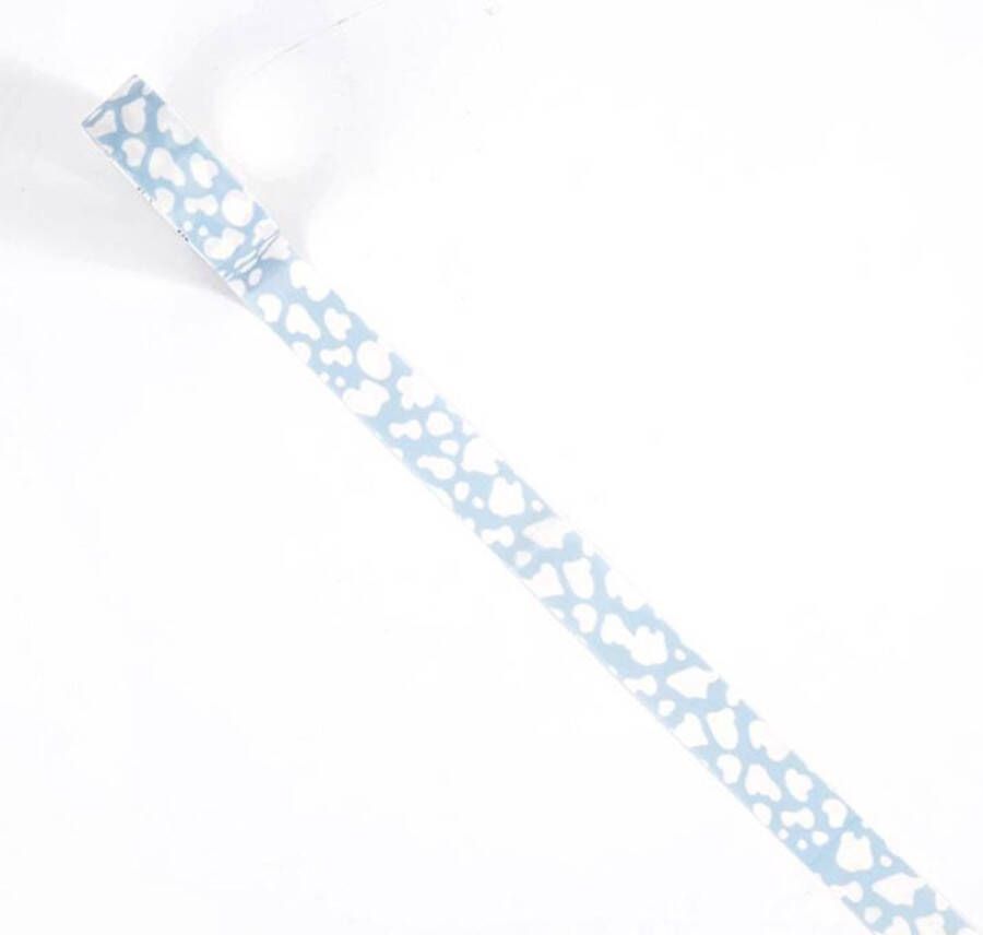 Merkloos Sans marque Blauw Witte Koe Washi Tape | Dieren Print | Koeienvlekken | Blauw Wit | Wolken | Clouds | Bullet Journal | Journalling | Journaling | Vlekken | Dierenprint | Masking Tape