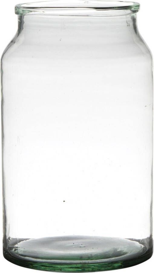 Merkloos Sans marque Bloemenvaas van gerecycled glas met hoogte 30 cm en diameter 18 cm Glazen transparante vazen