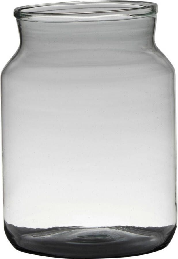 Merkloos Sans marque Bloemenvaas van gerecycled glas met hoogte 30 cm en diameter 21 cm Glazen transparante vazen
