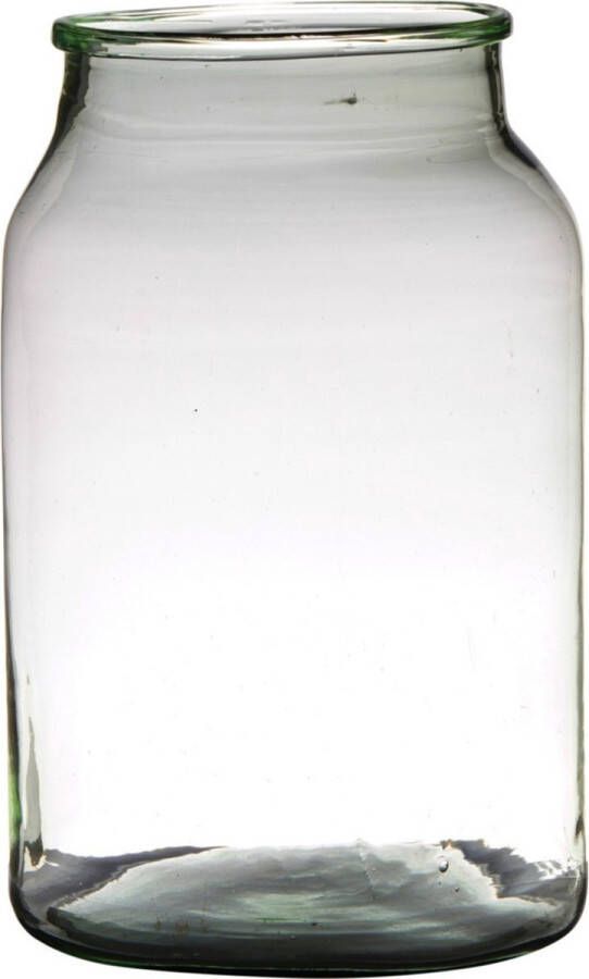 Merkloos Sans marque Bloemenvaas van gerecycled glas met hoogte 34 cm en diameter 22 cm Glazen transparante vazen