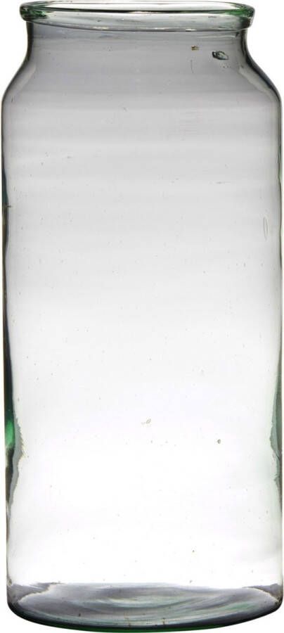 Merkloos Sans marque Bloemenvaas van gerecycled glas met hoogte 39 cm en diameter 19 cm Glazen transparante vazen
