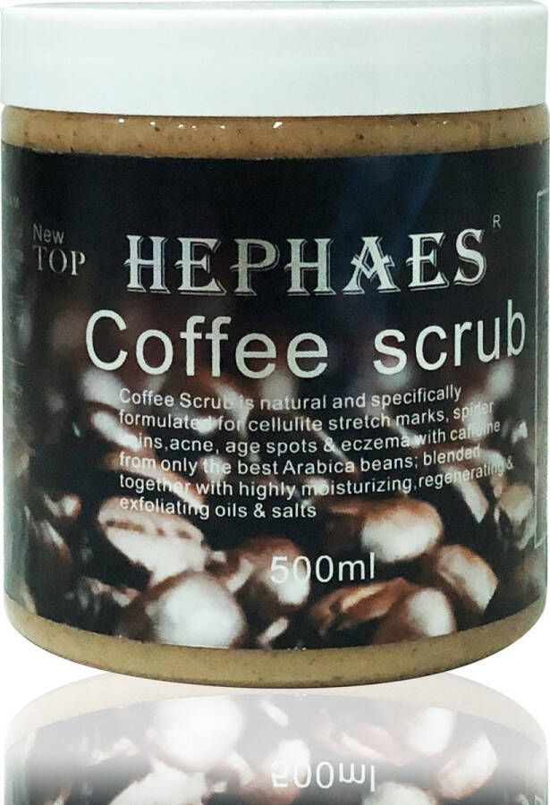 Merkloos Sans marque Body scrub koffie XL Body creme Coffee Bodyscrub -Scrub Scrubzout Scrub gezicht