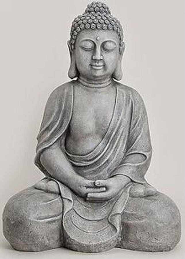 Merkloos Sans marque Boeddha beeld grijs 71 cm Boeddha's beelden