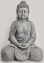 Merkloos Sans marque Boeddha beeld grijs 71 cm Boeddha's beelden - Thumbnail 2