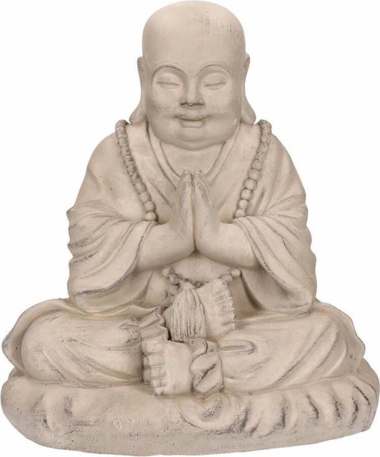 Stone Lite Boeddha Beeld Zittend Fiberclay 35 Cm