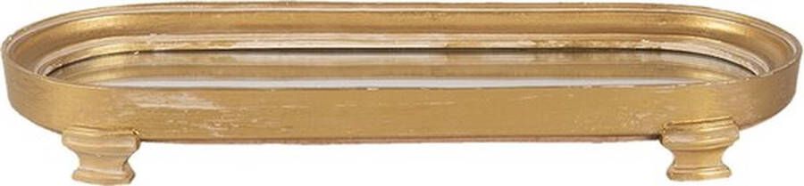 Bonbonniere 36*4*13 cm Goudkleurig Kunststof Ovaal Serveerschaal Decoratie Schaal Presenteerschaal