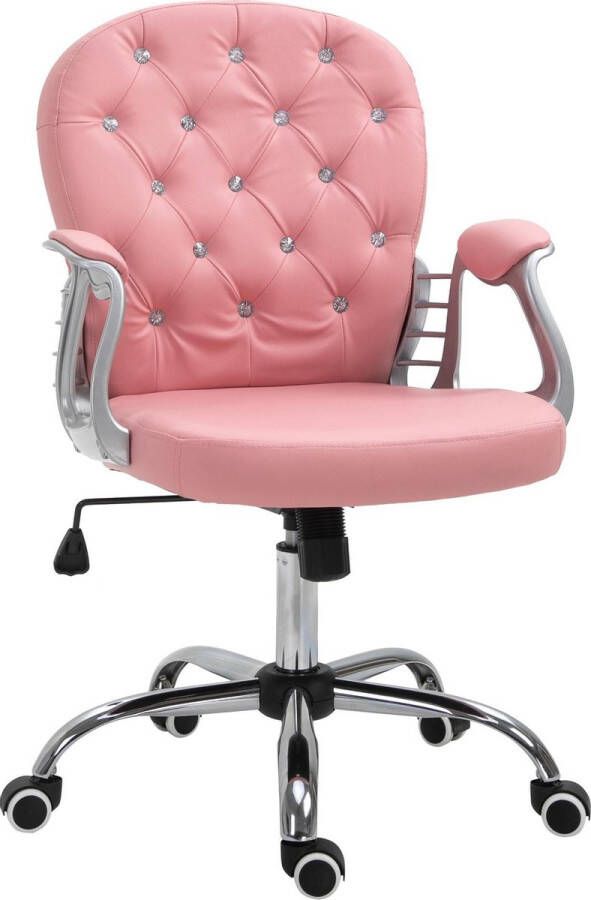 Merkloos Sans marque Bureaustoel Ergonomische bureaustoel Game stoel Gaming stoel Roze 59 5 x 60 5 x 95-105 cm