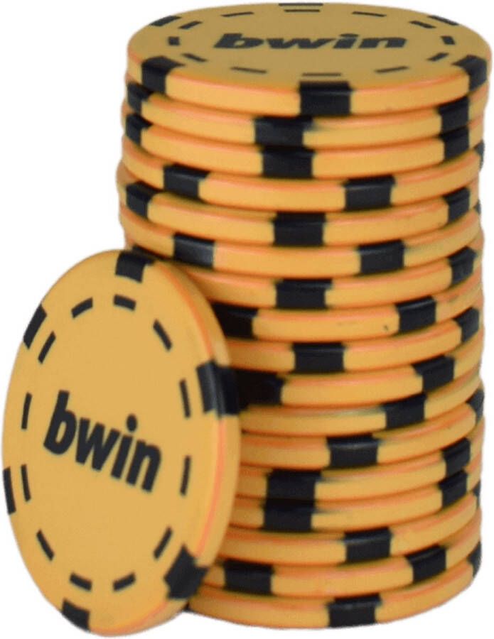 BWIN poker chips geel (50 stuks)-pokerchips-pokerfiches-ABS chips-pokerspel-pokerset-poker set