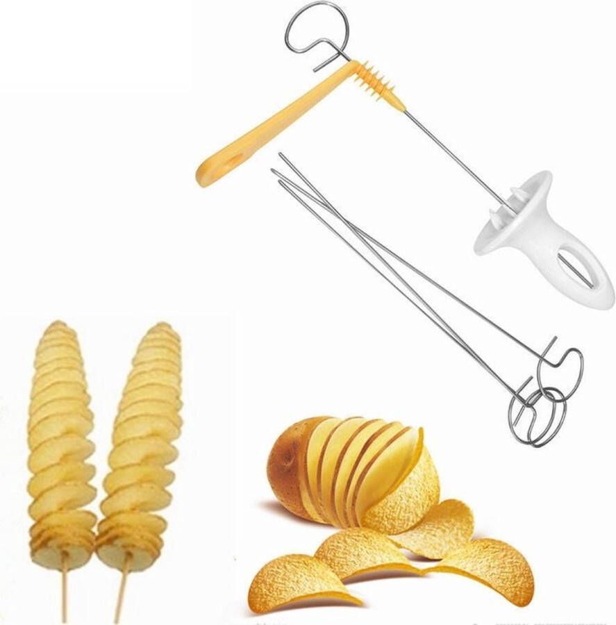 Merkloos Sans marque Chipsmaker Aardappel Twister Spiraal Sijder Schiller Spiralizer Potato Slicer Cutter Chips Maker