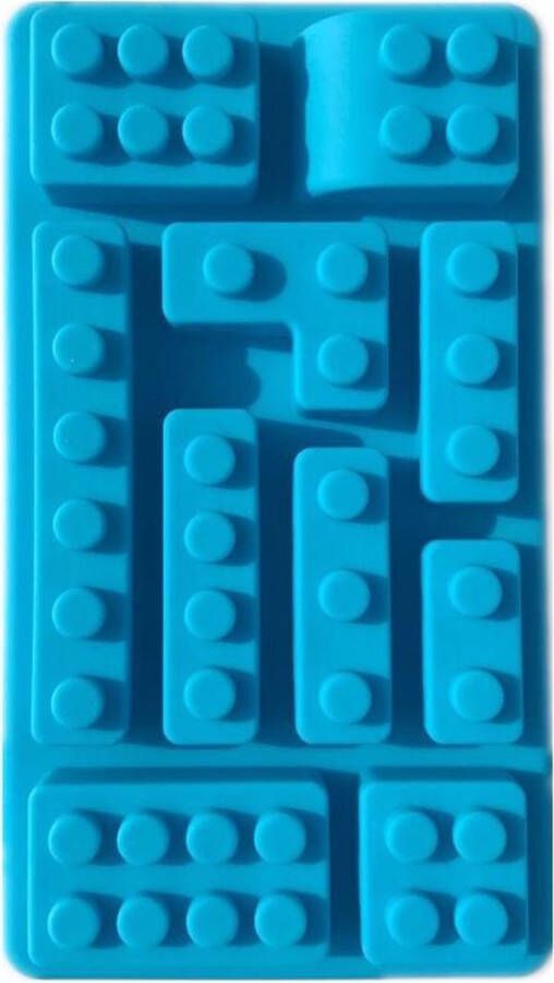 Merkloos Sans marque Chocolade Bakvorm Legoblokjes 15x8 5cm Siliconen Rood