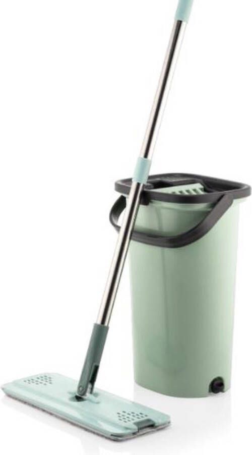 Merkloos Sans marque Compact mop set Groen microvezel dweil comfortabel praktisch 5 Liter