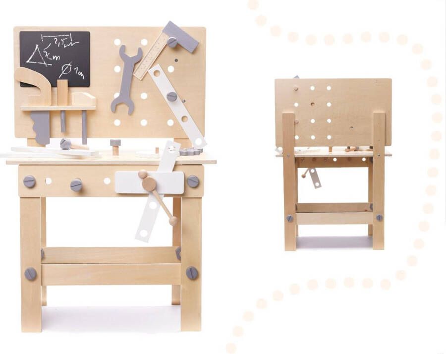 Merkloos Sans marque Creatieve Werkbank Voor Kinderen Met houten gereedschap