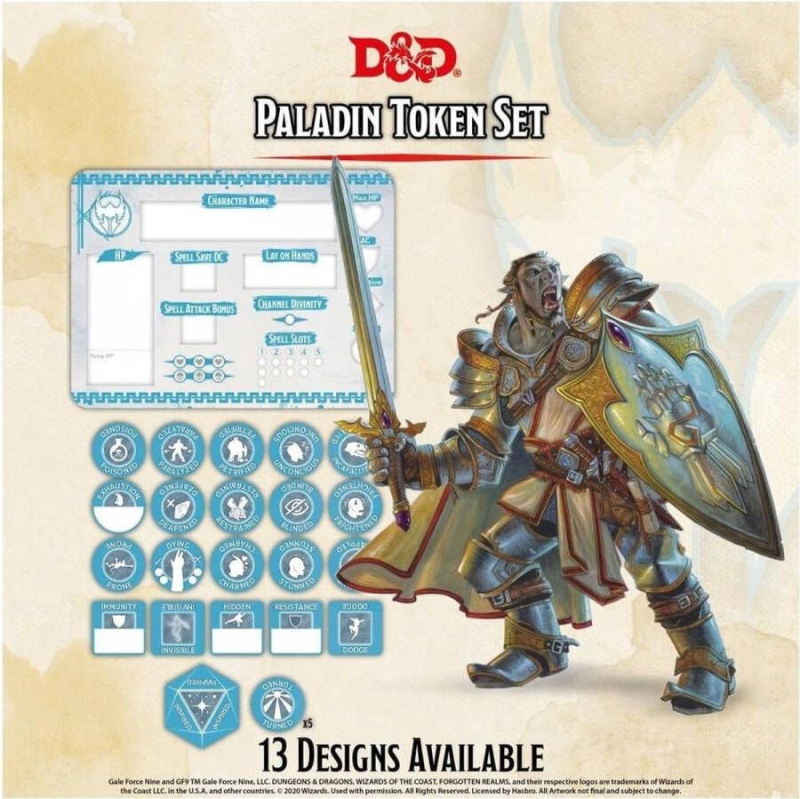 Merkloos Sans marque D&D Token set Paladin