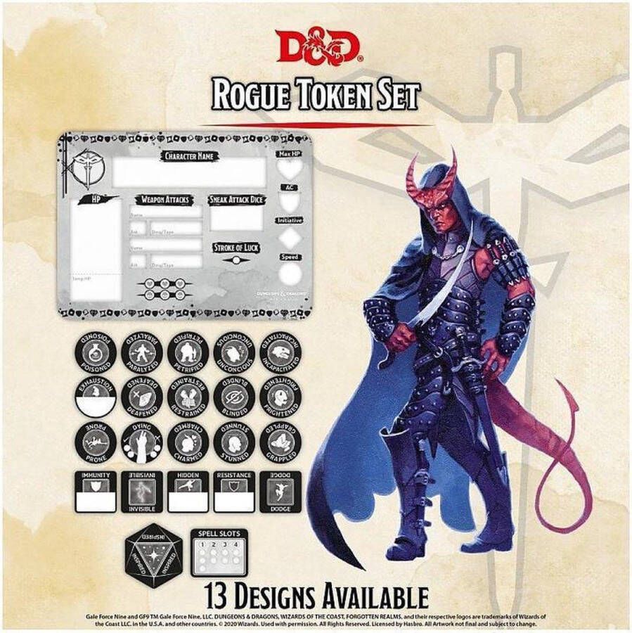 Merkloos Sans marque D&D Token set Rogue