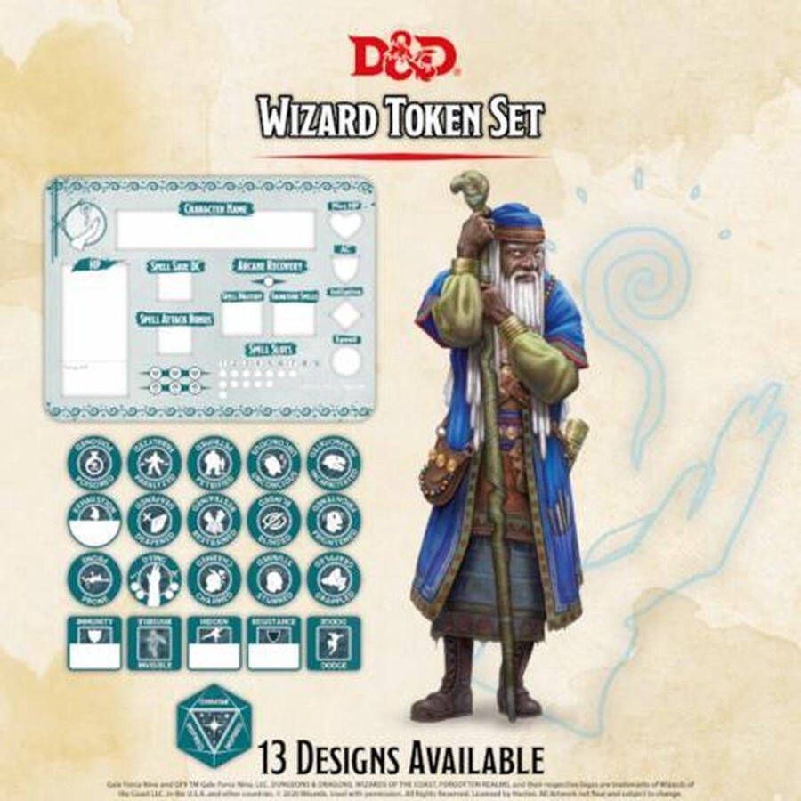 Merkloos Sans marque D&D Token set Wizard