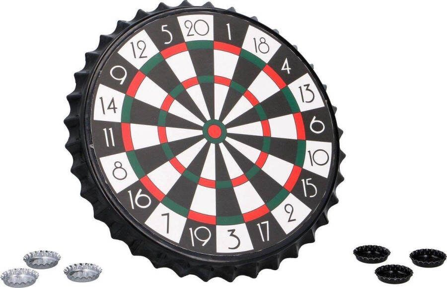 Darts Drankspel Dartbord voor Bierdopjes Magnetisch Dartbord Incl. 10 dopjes
