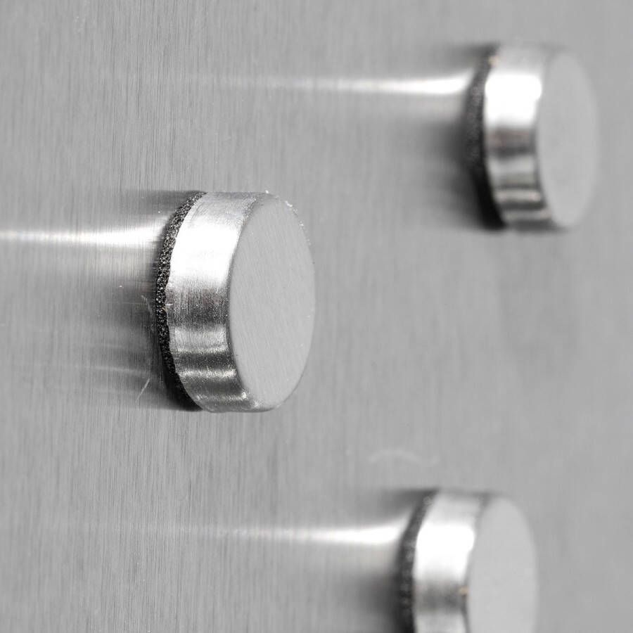 Merkloos Sans marque Decopatent Magnetisch Sleutelrek RVS Sleutelkastje voor binnen Wand Sleutelrek voor 6 Sleutels Muur Sleutelrekje Magneetbord Inclusief 4 Magneten