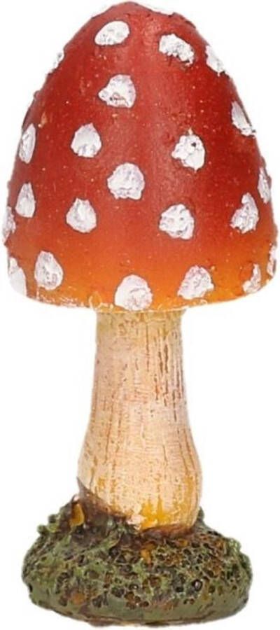 Merkloos Sans marque Decoratie paddenstoel vliegenzwam 8 cm