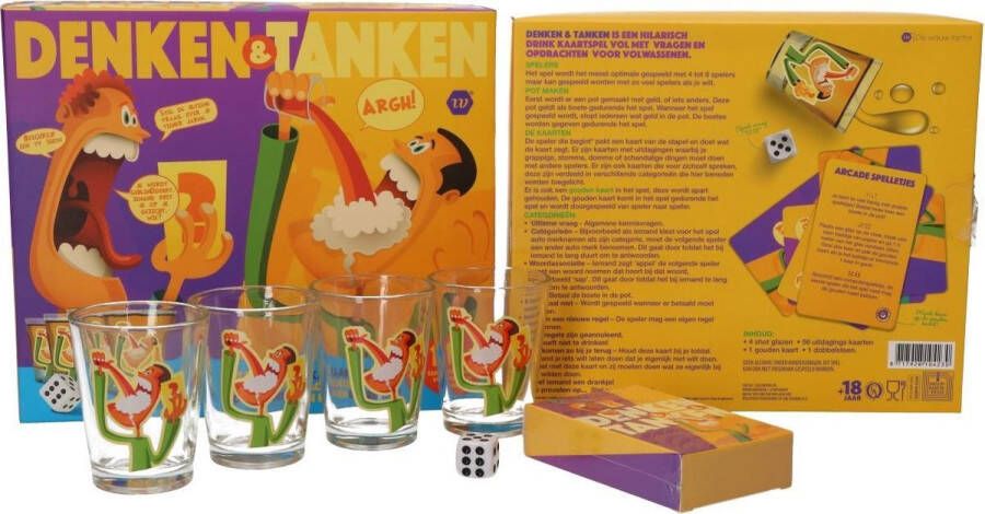 Merkloos Sans marque Denken & Tanken kaartspel Drankspel Alcohol Drinkspel- Drankspel