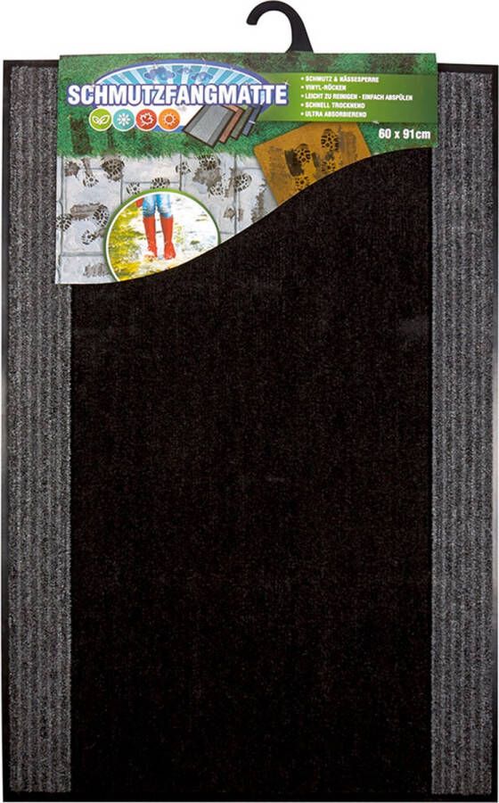 Deurmat Large Donker Grijs 60x91cm Schoonloopmat Droogloopmat antislip
