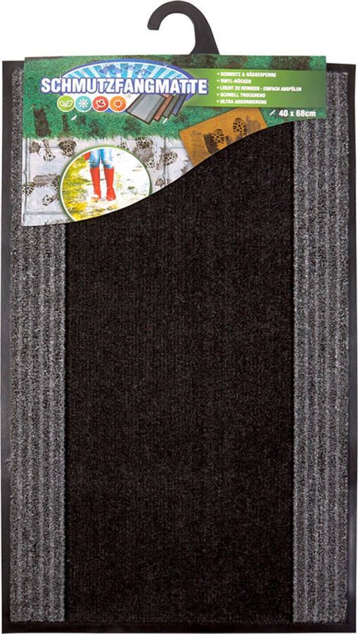 Deurmat Small Donker Grijs- 40x68cm Schoonloopmat Droogloopmat antislip
