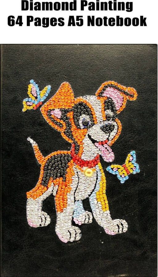 Merkloos Sans marque Diamond Painting Volledig hobbypakket Notitieboekje Hond