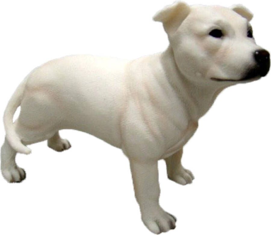 Merkloos Sans marque Dierenbeelden Engelse Staffordshire Terrier hond Decoratie beeldje 15 cm