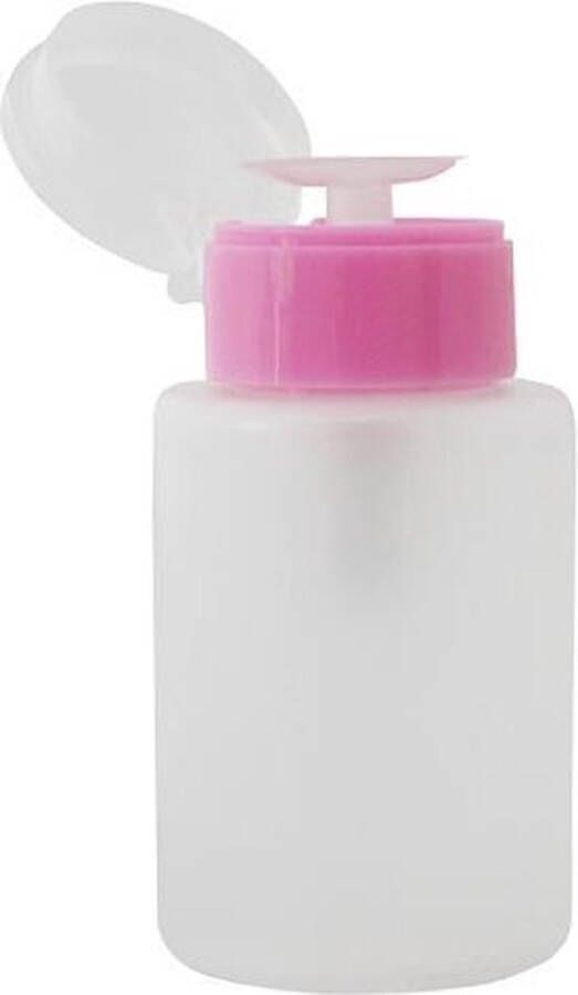 Merkloos Sans marque Dispenser pomp M roze 150 ml. Voor het bewaren van vloeistoffen voor nagels zoals: nagellakremover gel cleaner desinfectie a