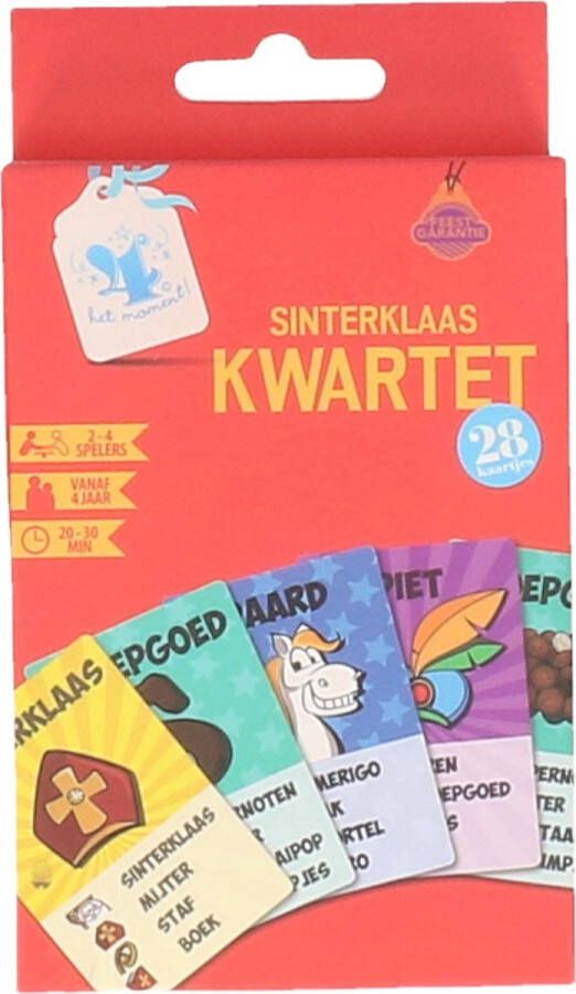 Merkloos Sans marque Doodadeals Sinterklaas Kwartet Sinterklaas Kaartspel 2 tot 4 spelers 28 kaarten