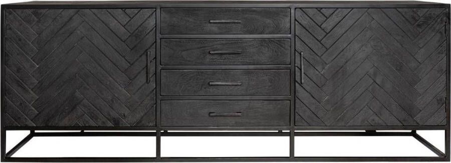 Homestylingshop Dressoir Mangohout Dressoir zwart Dressoir Daan 2…