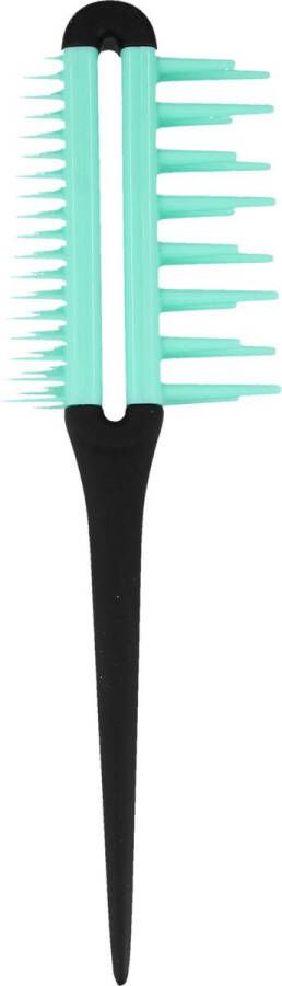 Merkloos Sans marque Drievoudige Multifunctionele Kam Turquoise Zwart – 22x7x2cm | Kam voor Dik en Dun haar | Haarverzorging voor Vrouwen