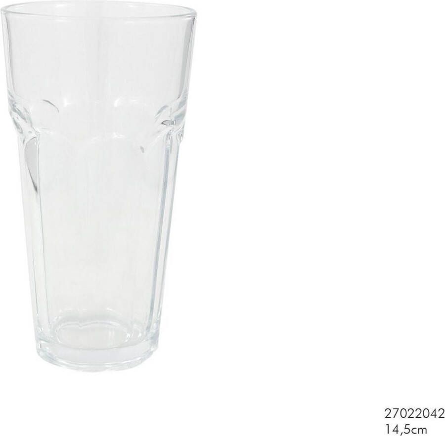 Merkloos Sans marque Drinkglas Facet 14Cm 350Ml 6 Stuks Waterglas