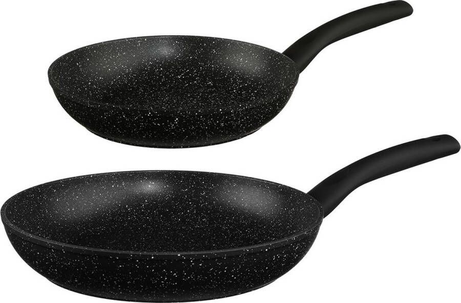 Merkloos Sans marque Eazy Living Braadpan Set Ø 24 cm Ø 28 cm Livio