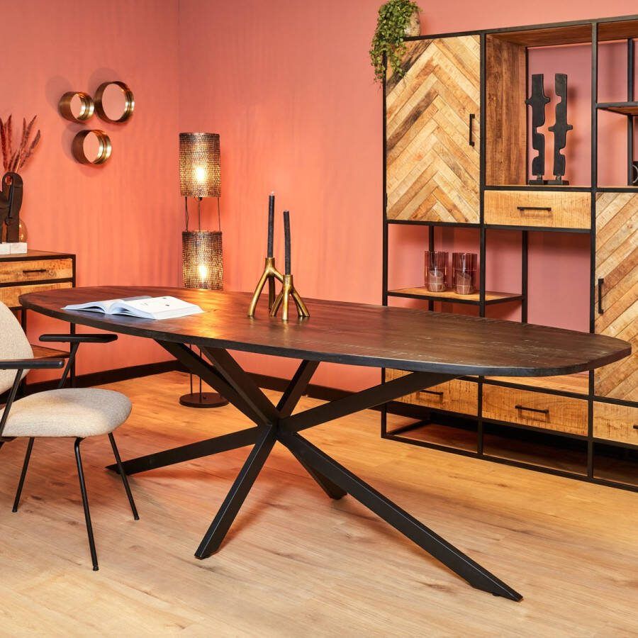 Starfurn Eettafel Elegance Black | Deens ovaal | 200x100 cm|STF-503