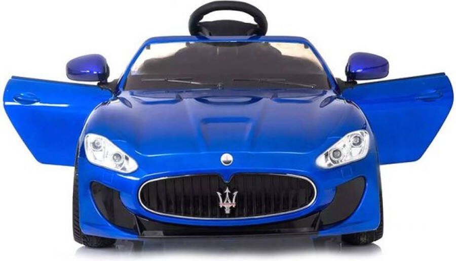Elektrische Kinderauto Maserati Blauw 12V Met Afstandsbediening en EVA banden en leren zitje