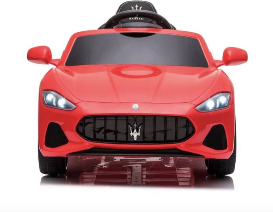 Elektrische Kinderauto Maserati Rood 12V Met Afstandsbediening en EVA banden en leren zitje