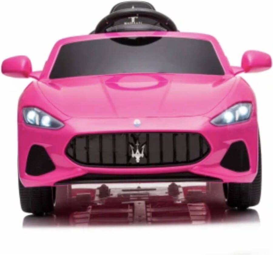 Elektrische Kinderauto Maserati Roze 12V Met Afstandsbediening en EVA banden en leren zitje