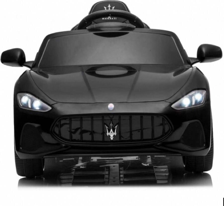 Elektrische Kinderauto Maserati Zwart 12V Met Afstandsbediening en EVA banden en leren zitje