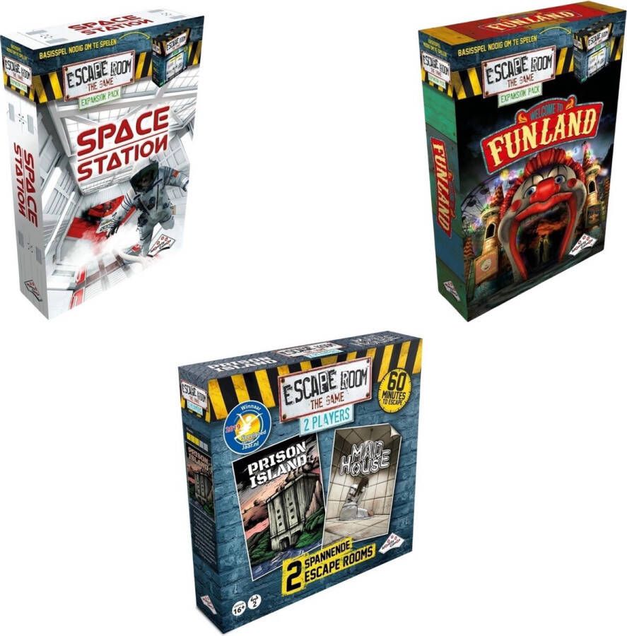 Merkloos Sans marque Escape Room Uitbreidingsbundel 3 Stuks Space Station & Funland & Mad House