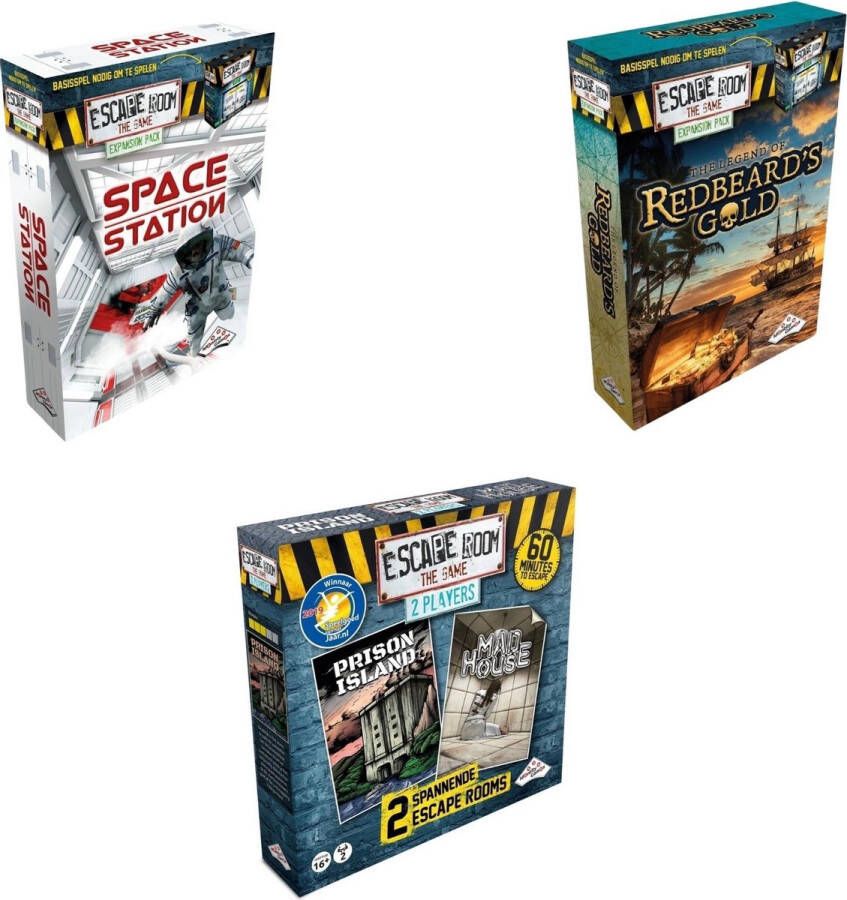 Merkloos Sans marque Escape Room Uitbreidingsbundel 3 Stuks Space Station & Mad House & Redbeard's Gold