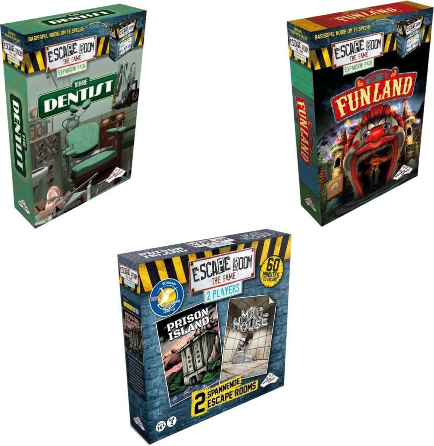 Merkloos Sans marque Escape Room Uitbreidingsbundel 3 Stuks The Dentist & Funland & Mad House