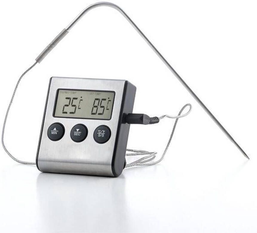 Merkloos Sans marque Excellent Houseware vleesthermometer digitaal 1m snoer met prikker BBQ thermometer